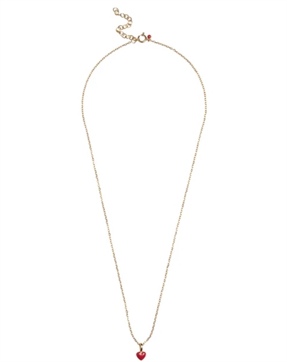 Enamel Copenhagen - Amore Halskæde - Red/Guldfarvet